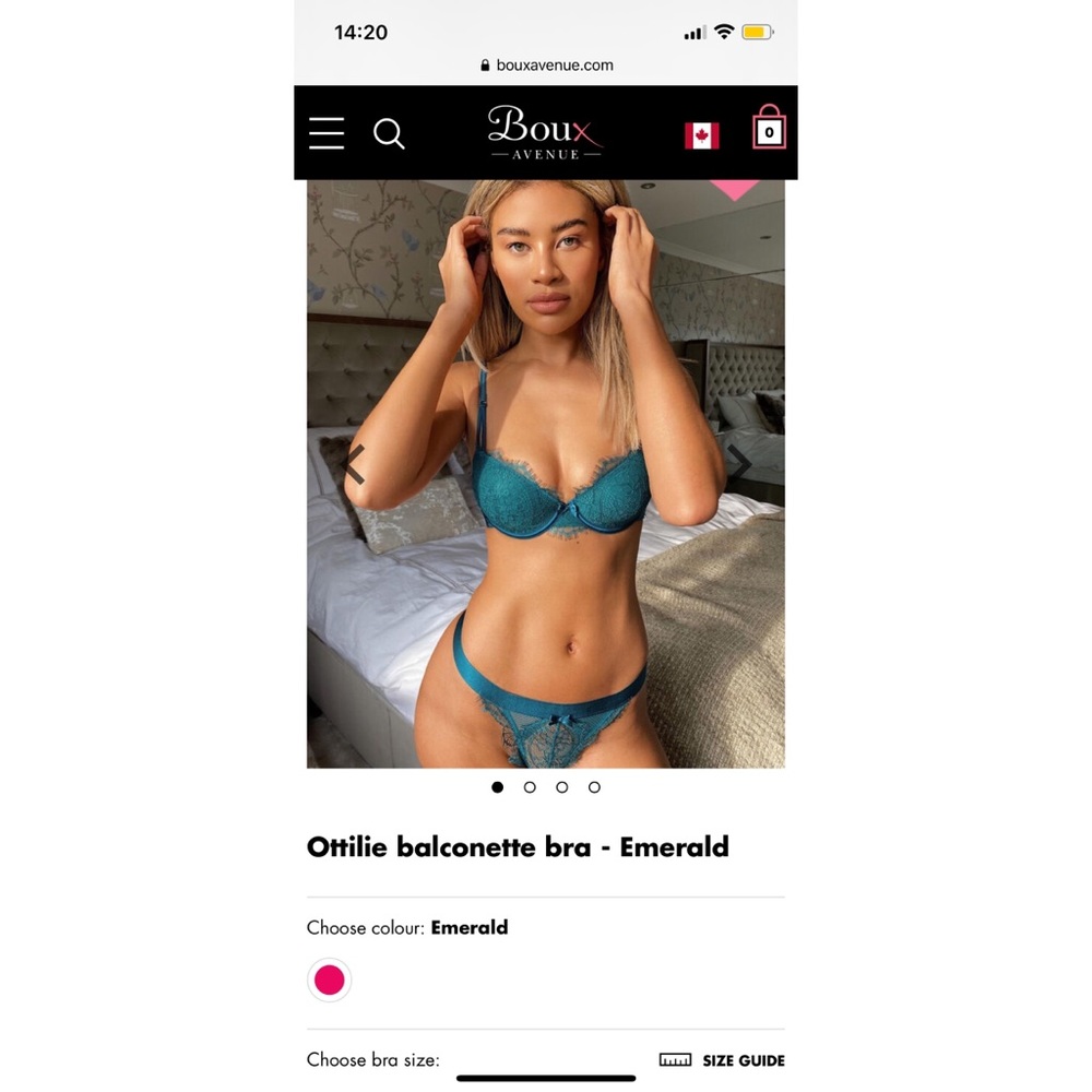Boux Avenue Ottilie balconette bra in Emerald